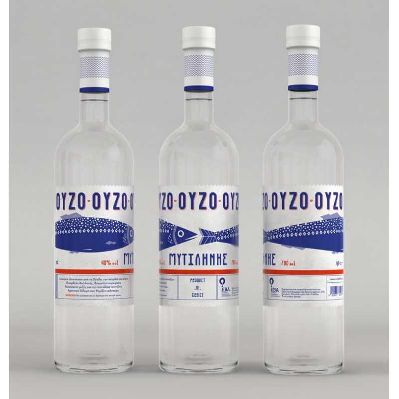 OUZO Mytilene Sardine 700 ml, EVA Greek Distillation